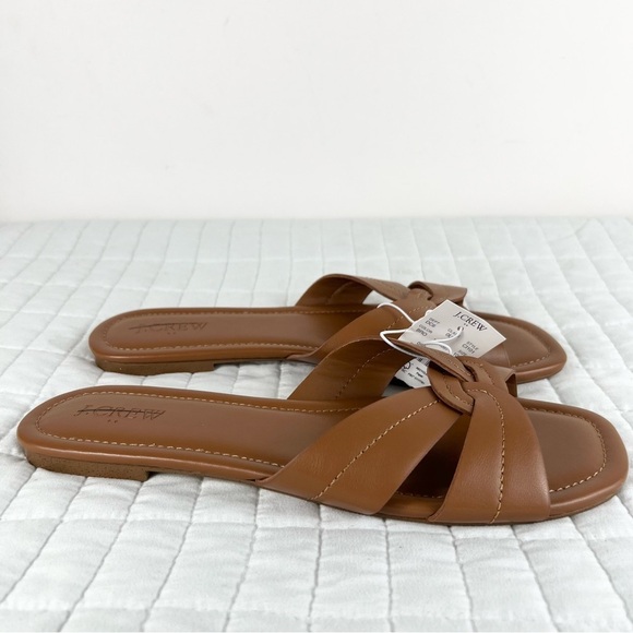 J. Crew Factory Stitched Slide Sandal in Brown Size 10 NWT - Picture 4 of 11